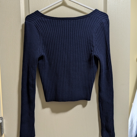 GAP Dark Blue Ribbed Cardigan - Picture 4 of 5